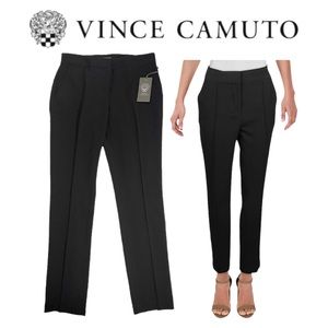 Vince Camuto [00 Petite] Black Crepe Trouser Dress Pants NWT